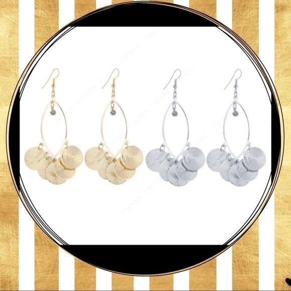 Boho Disc Earrings - Picture 2 of 8